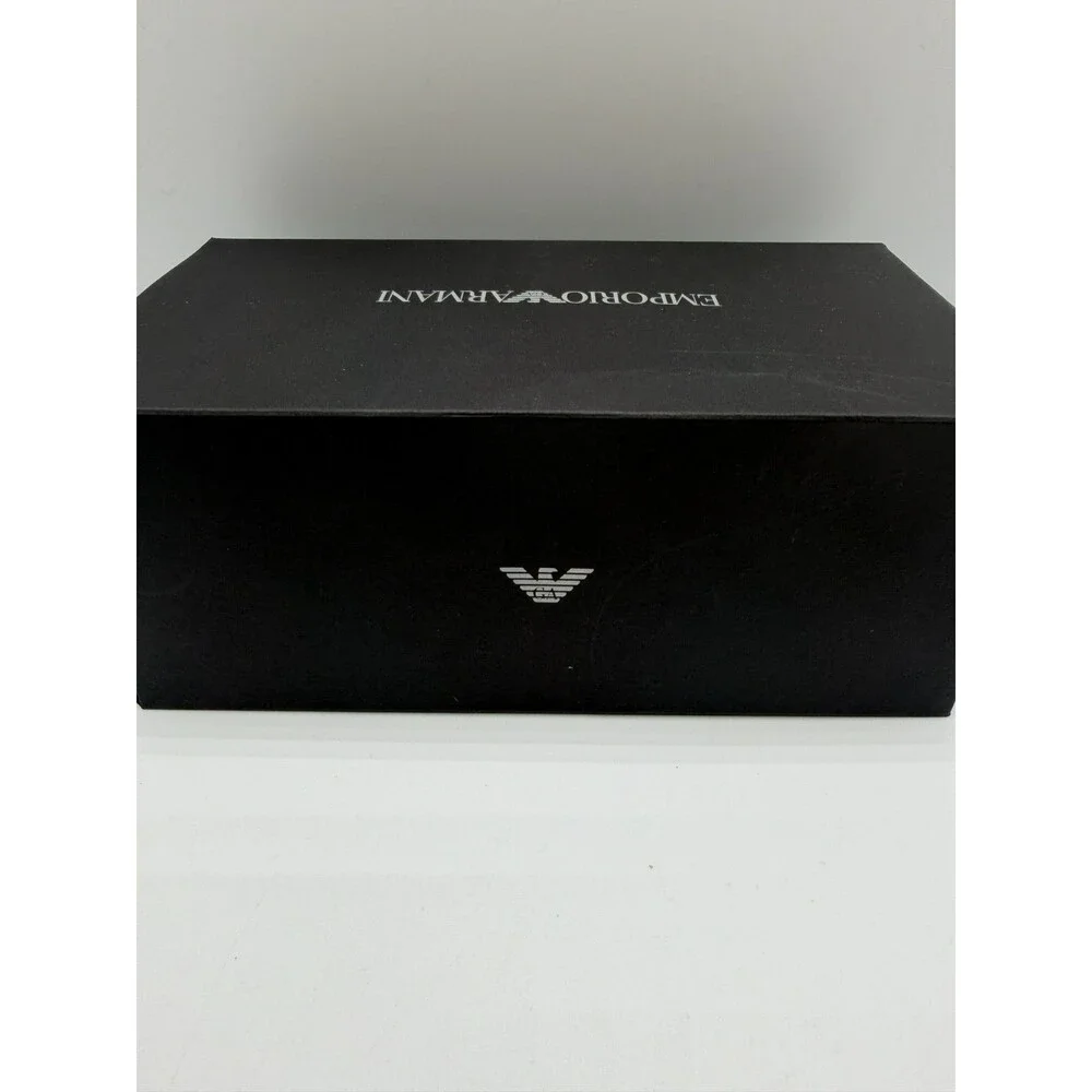 Emporio Armani Sunglasses Case Box & Pouch Set Authentic Black EUC Zip Case